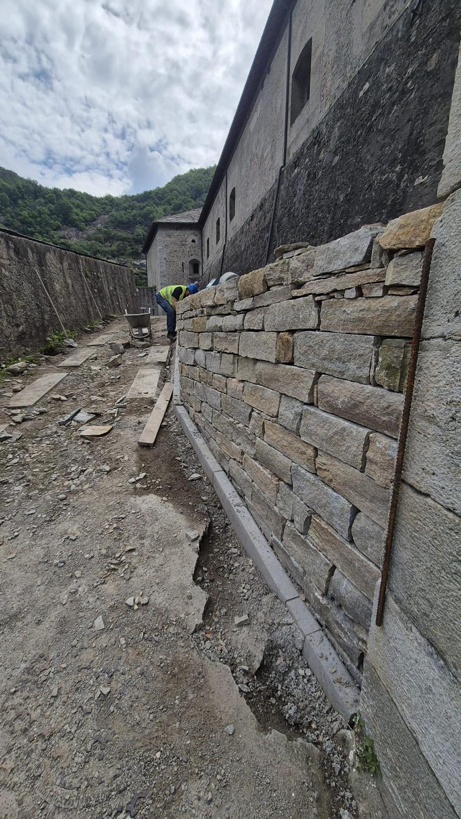 Riqualificazione muro Forte di Bard (3)